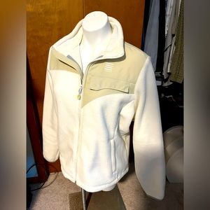 Lands End  woman’s large fleece coat with nylon trim